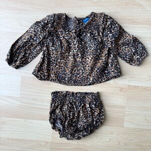 Old Navy Brown Leopard Baby Outfit